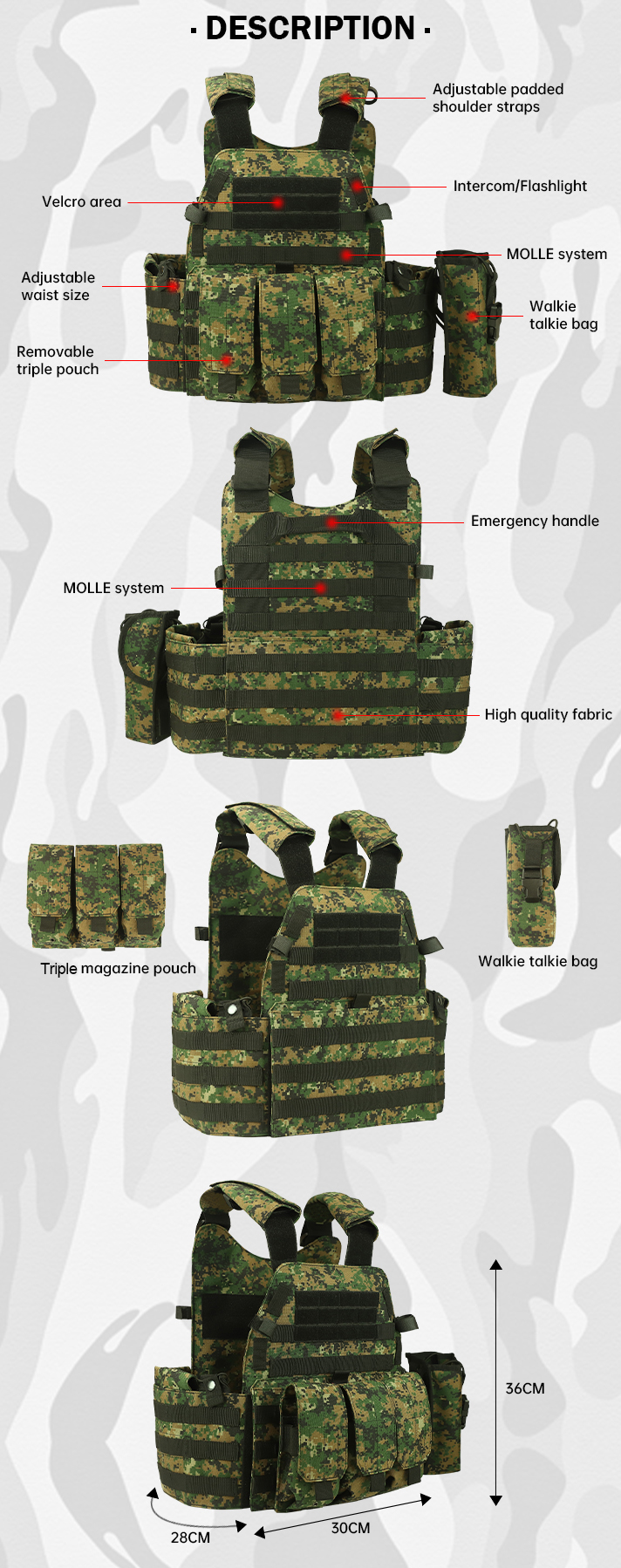 Plate Carrier Tactical Vest CA039