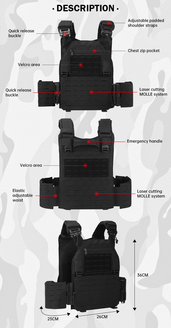 Plate Carrier Tactical Vest CAV2228