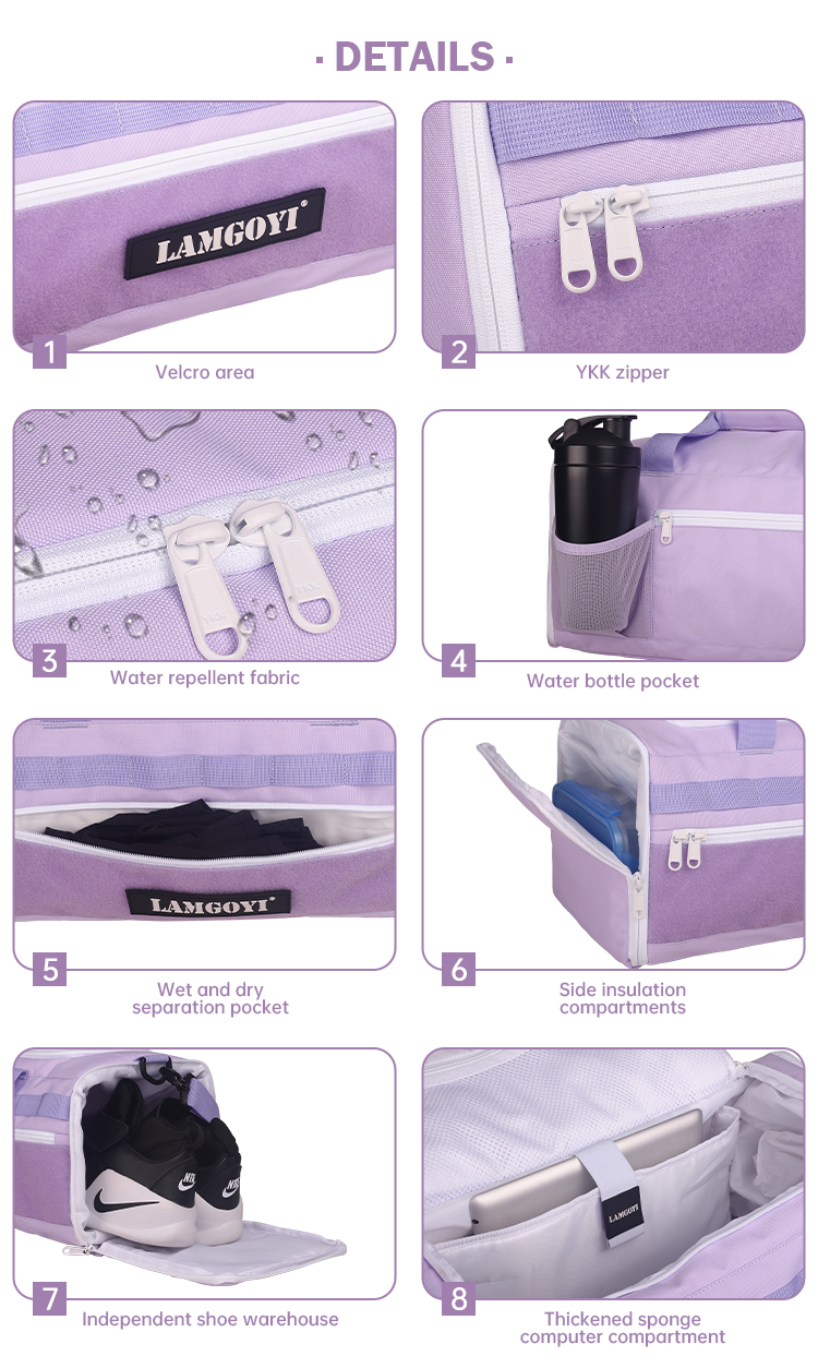 Duffle Bag Purple Color KN9496