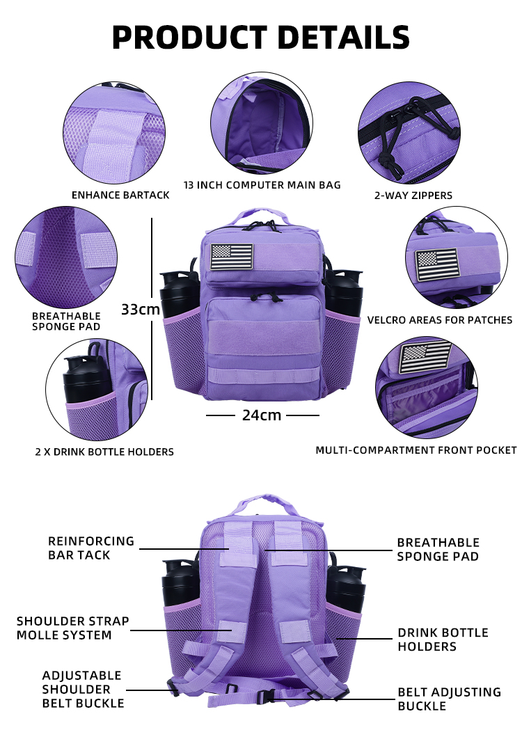 Purple Gym Backpack CA-011