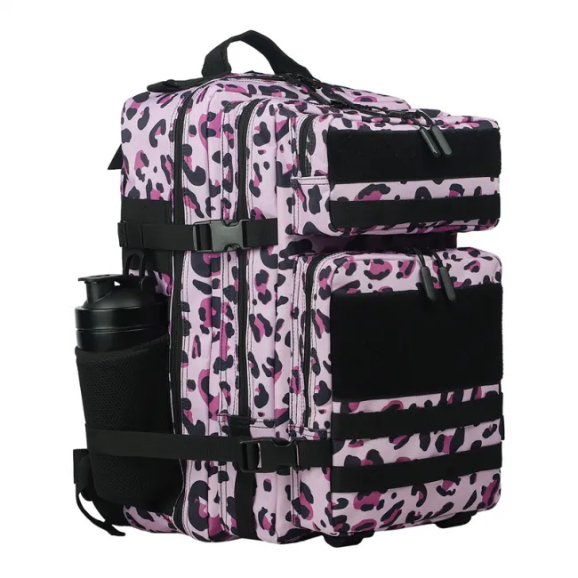 Pink Leopard Print Gym Backpack CA001