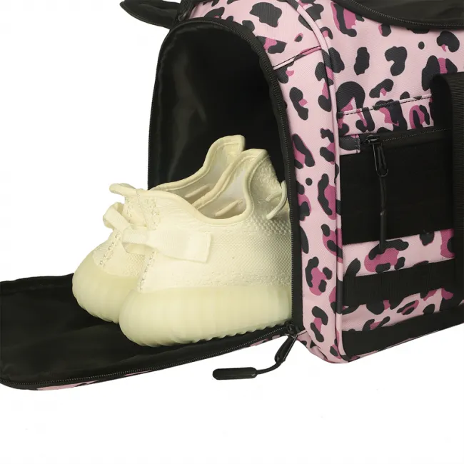 Duffle Bag Pink Leopard Print OEMBS54