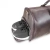 Crazy Horse Leather Travel Bag OEMBS44-Dark Brown