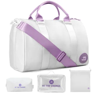 Waterproof Duffle Bag Set ISB-004 White purple