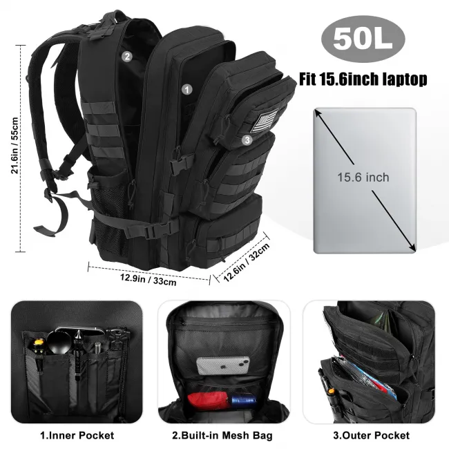 Tactical Backpack OEM039 Black